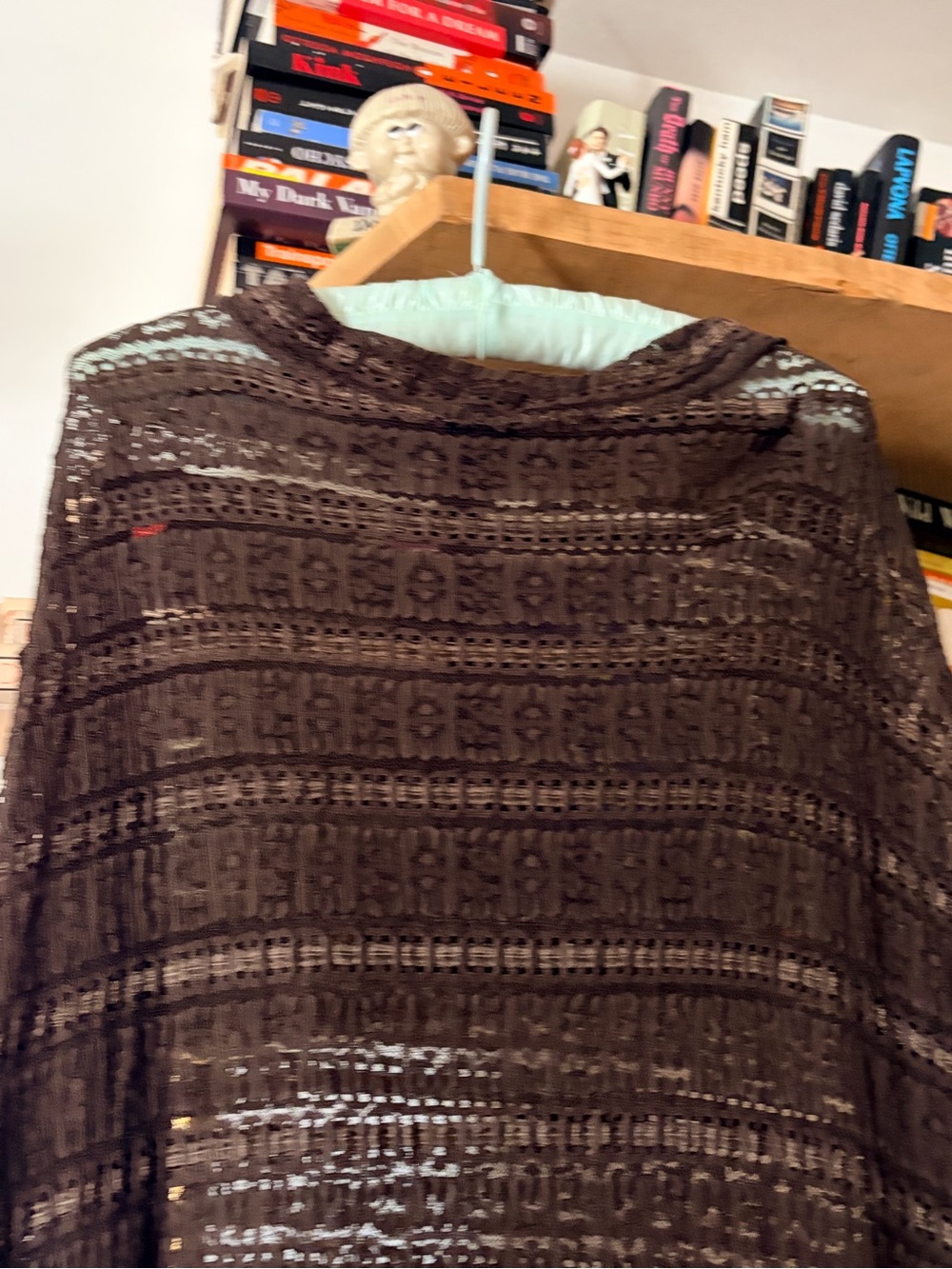 Vintage Brown Crochet Maxi Dress